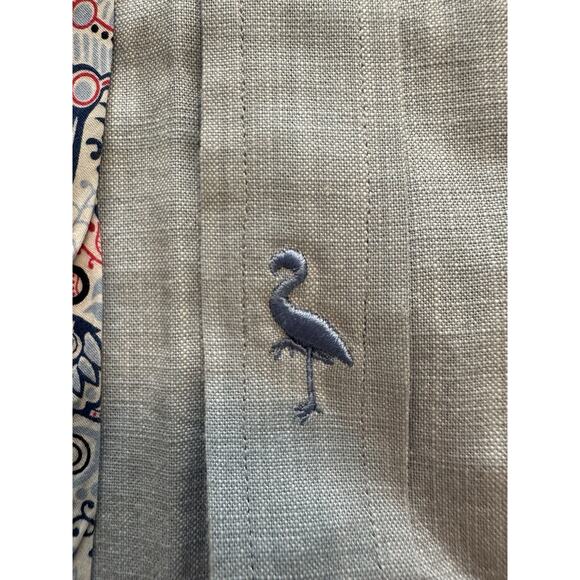 Tailorbyrd Collection Button Shirt Blue w/floral accent Cuff XL Long Sleeve - Picture 7 of 12